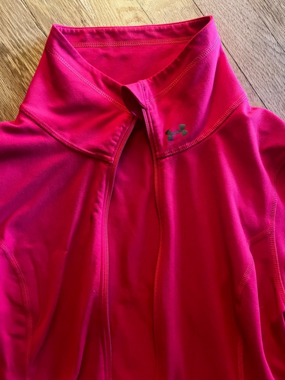 Under Armor Red Zip-Up Sz Med “all season gear”